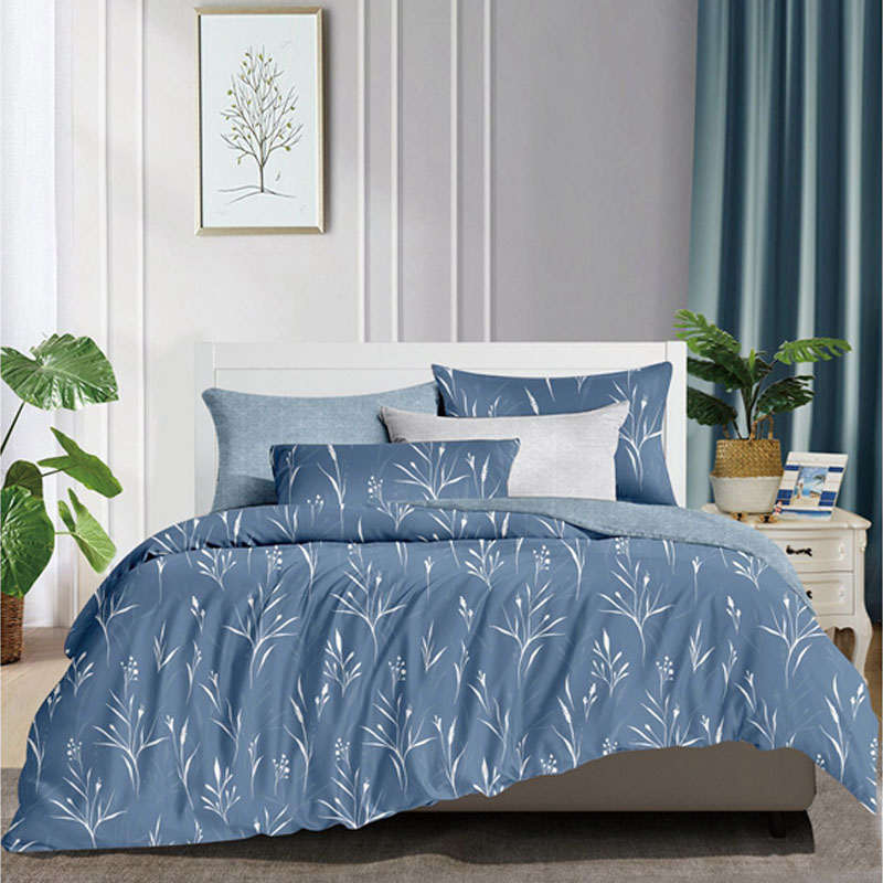 Azure Botanics Single Bed Sheet Set